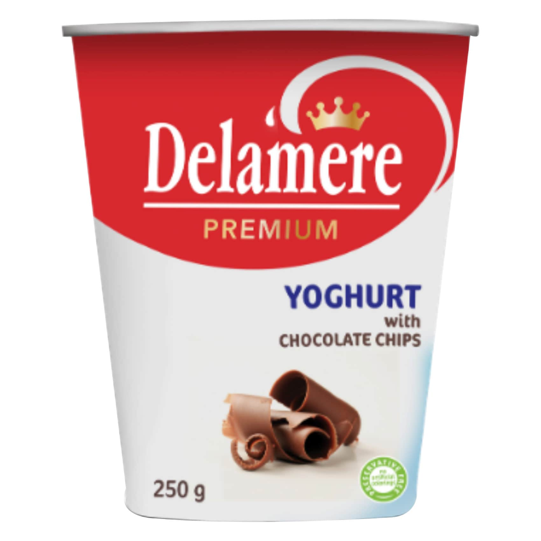 DELAMERE CHOCOLATE CHIPS YOG CUP 250ML